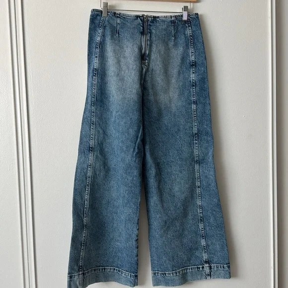 Pilcro Kick Mid-Rise Wide-Leg Jeans 29